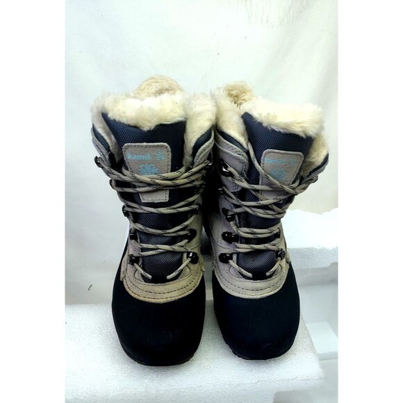 Kamik Whitetail Winter Boots Women's 8 EUR 39 Thinsulate Insulated Black Beige - Picture 4 of 15